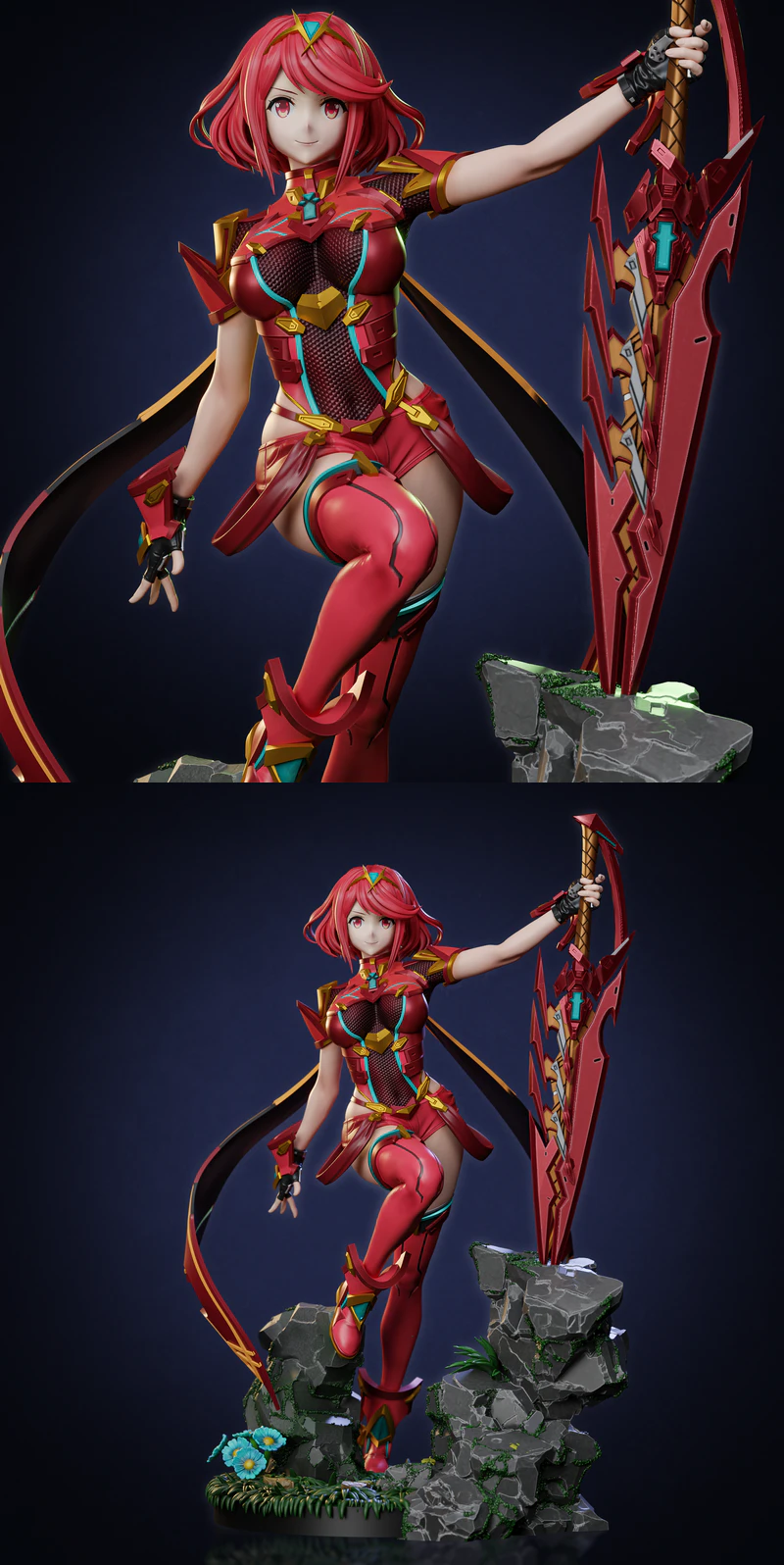 Pyra – Inspired by Anime Adventure Worlds STL model for 3D printing