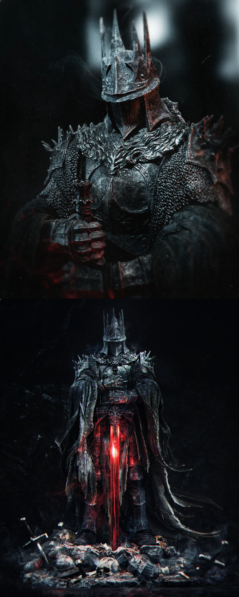 Dark Knight Statue STL File for 3D Printing STL model for 3D printing