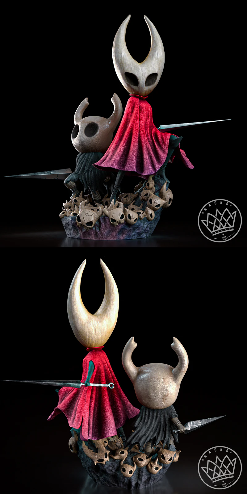 The Knight and Hornet 3D Printable Miniature STL File STL model for 3D printing