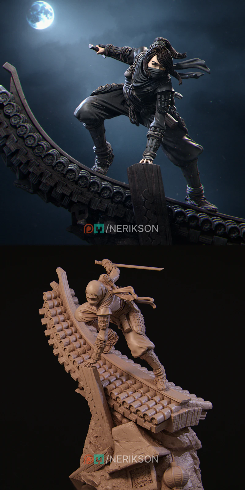 The Kawata Sisters – Shizuka 3D Printable STL Figure for Resin Printer STL model for 3D printing
