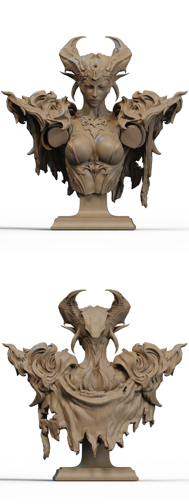 Ashen Vale Queen STL Bust for 3D Printing STL model for 3D printing