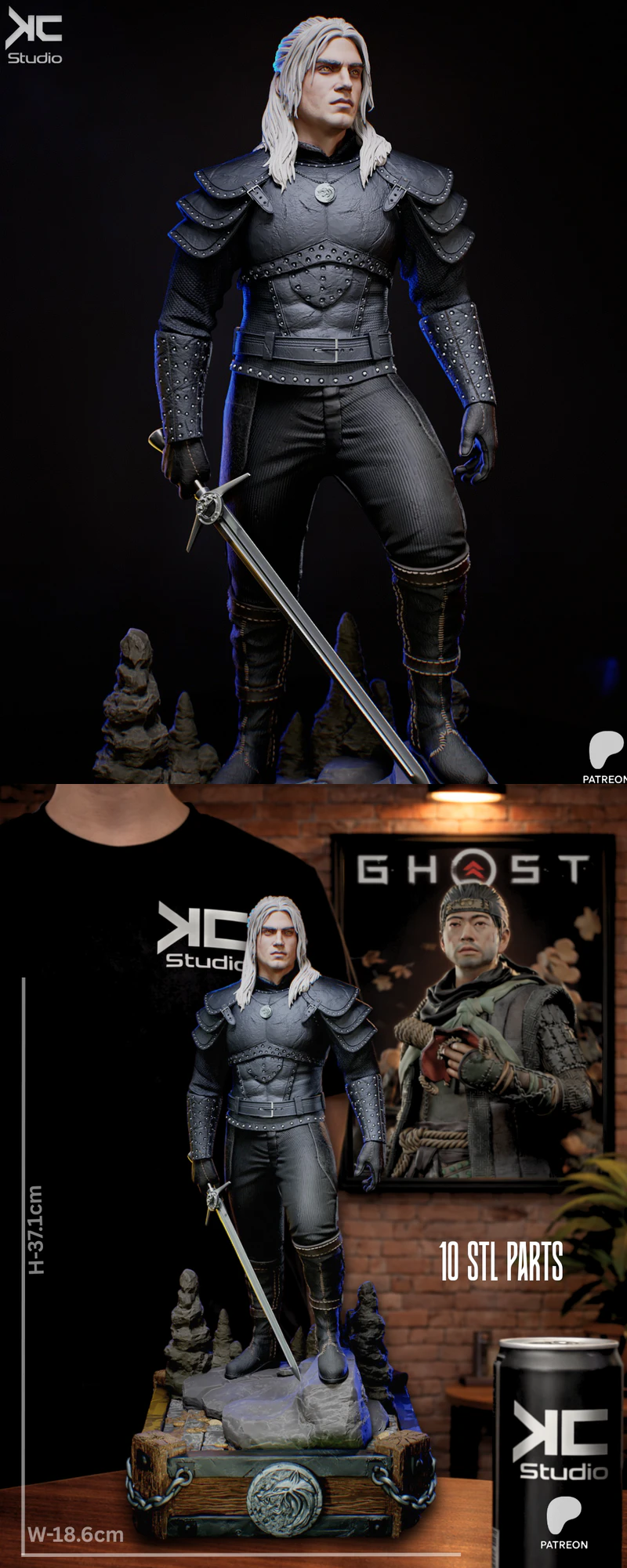 The Witcher – Netflix series fanart STL model for 3D printing