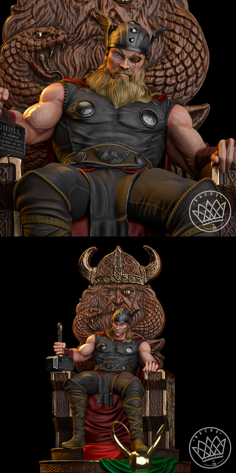 Thor King of Kings 3D Printable STL Model for Resin Printer STL model for 3D printing