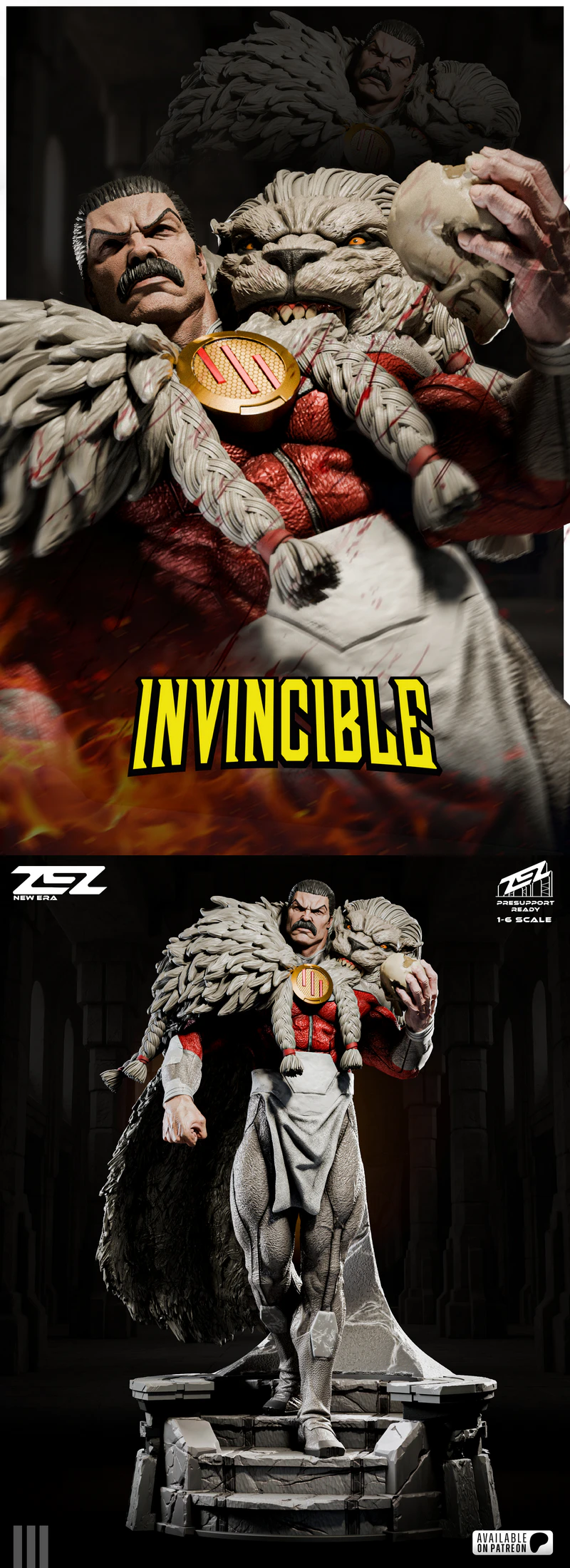 Thragg Invincible Museum STL model for 3D printing