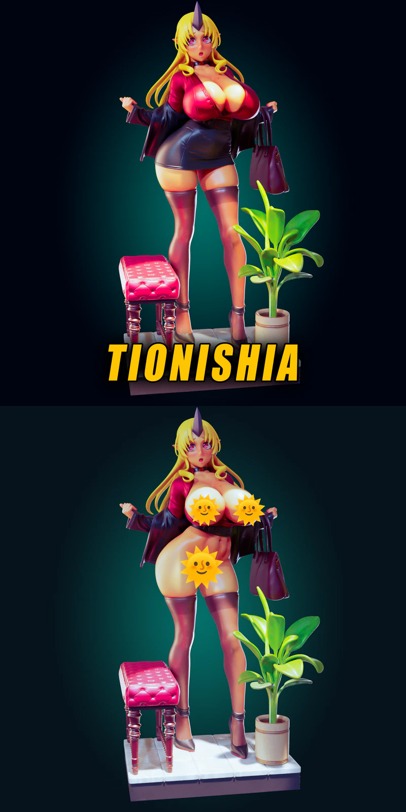 Tionishia Tall Office Lady STL model for 3D printing