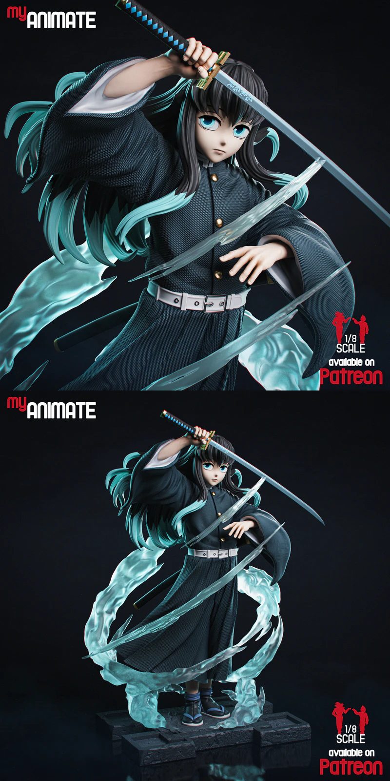 Tokito Demon Slayer STL 3D Printable Figure STL model for 3D printing