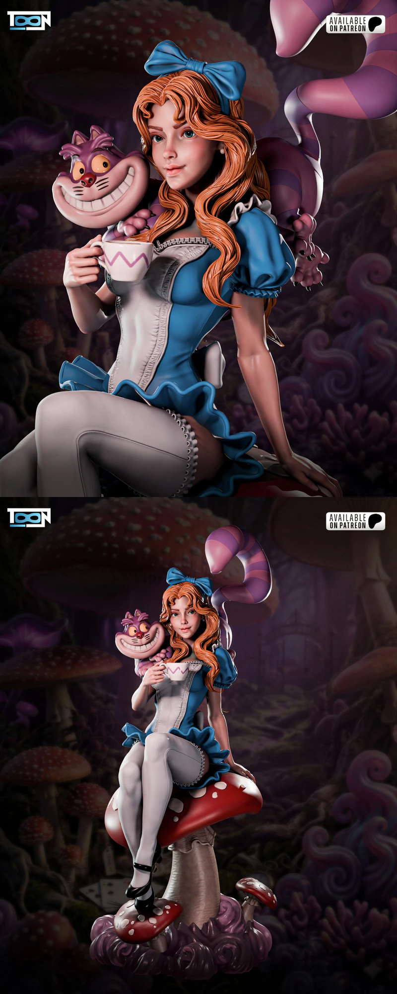 Alice in Wonderland STL model for 3D printing