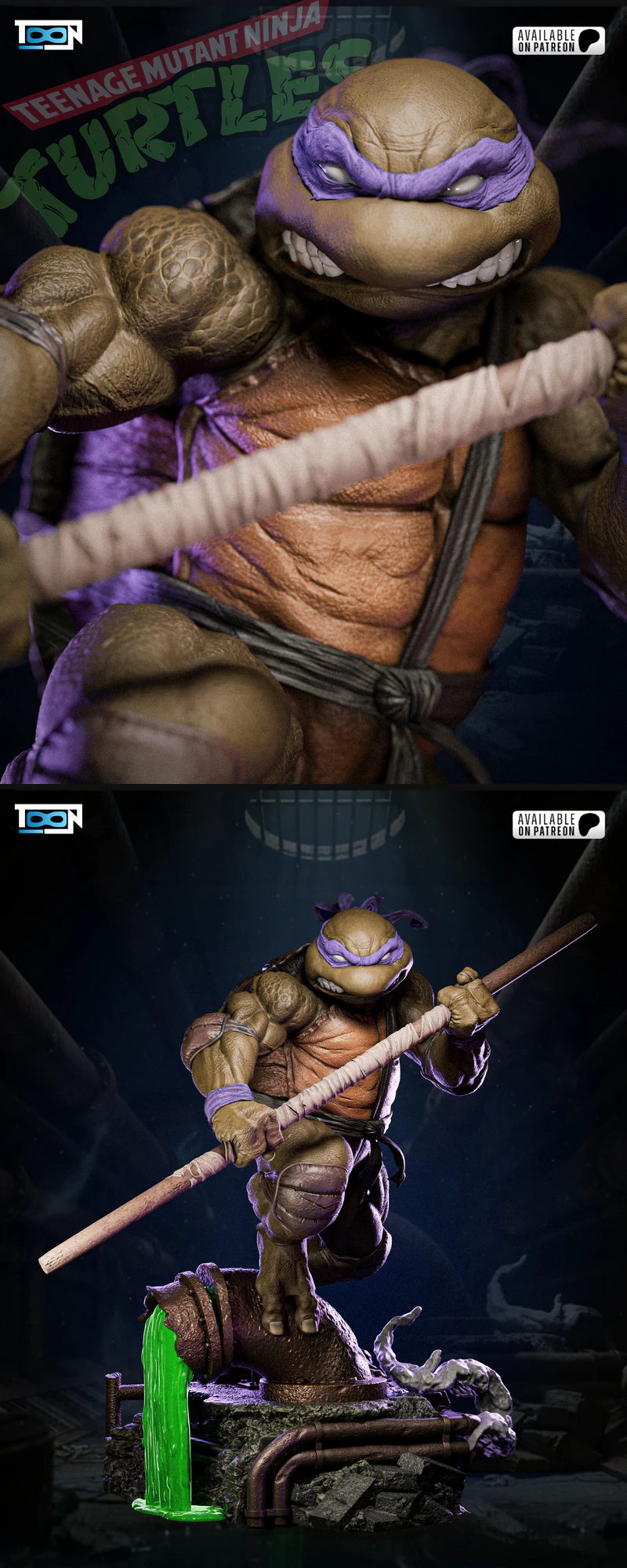 Donatello Ninja Turtle STL Figure for 3D Printing STL model for 3D printing