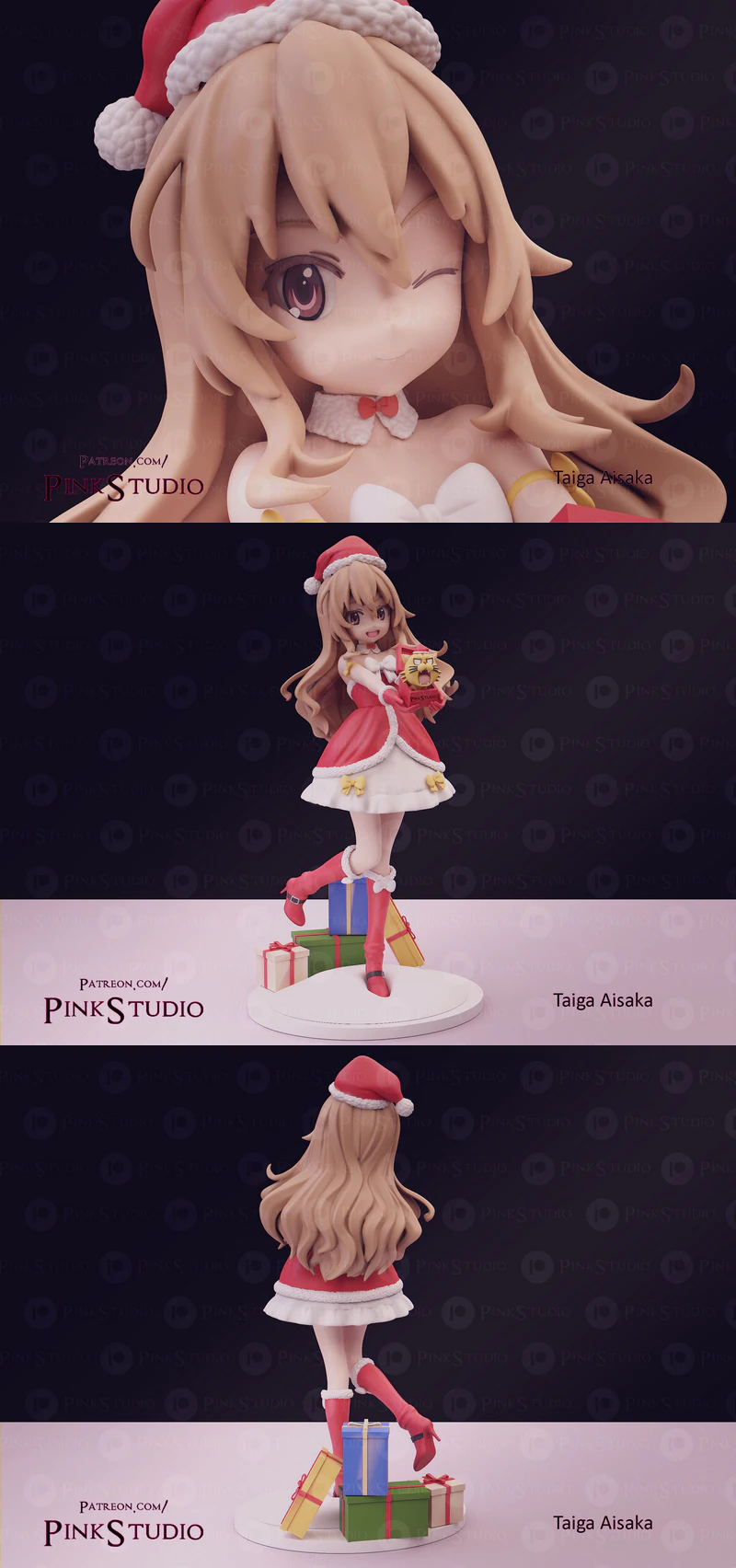 Toradora Taiga Aisaka Christmas STL 3D Printable Figure STL model for 3D printing