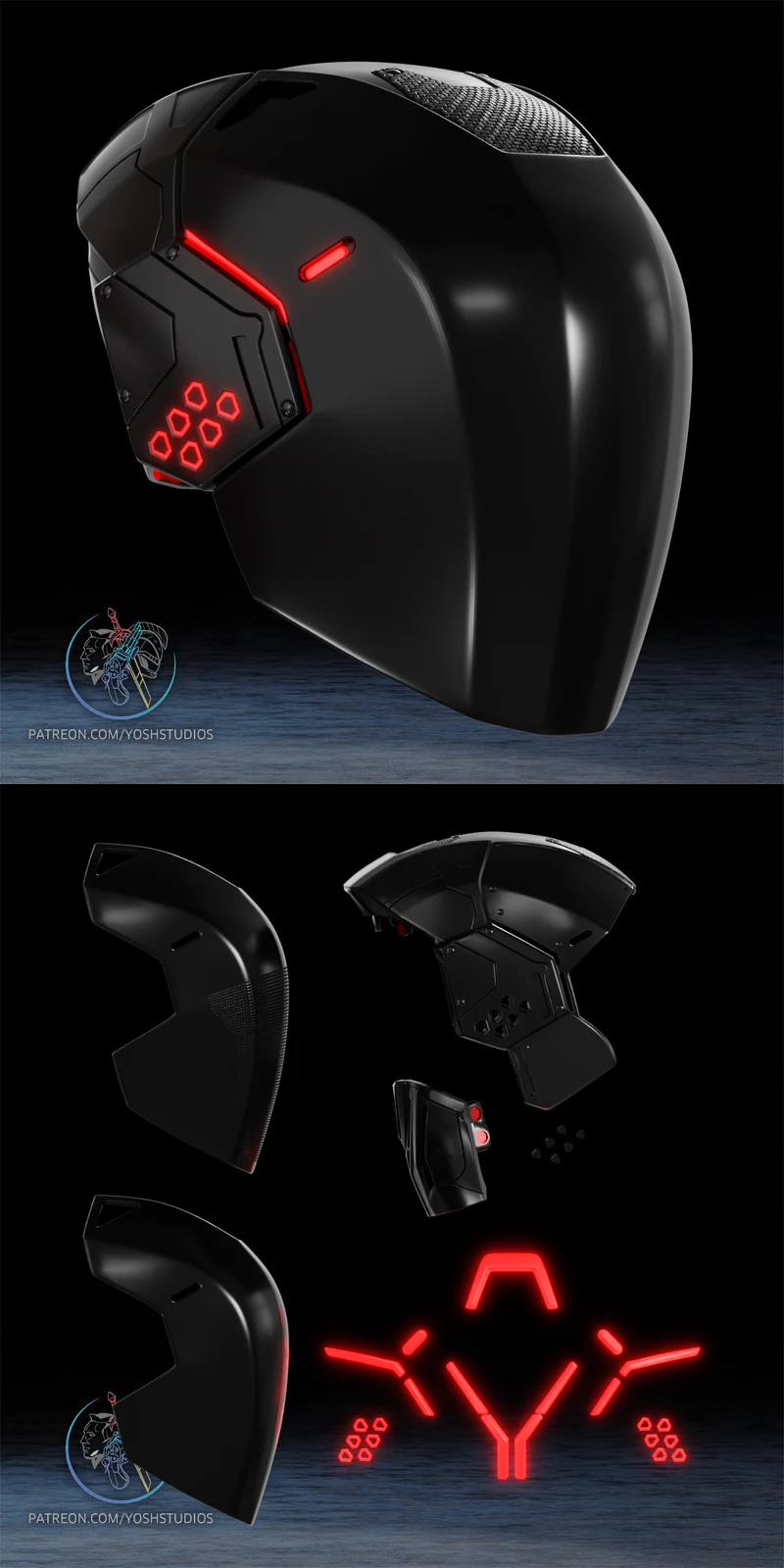 Tron Ares Helmet 3D Printable STL Model STL model for 3D printing