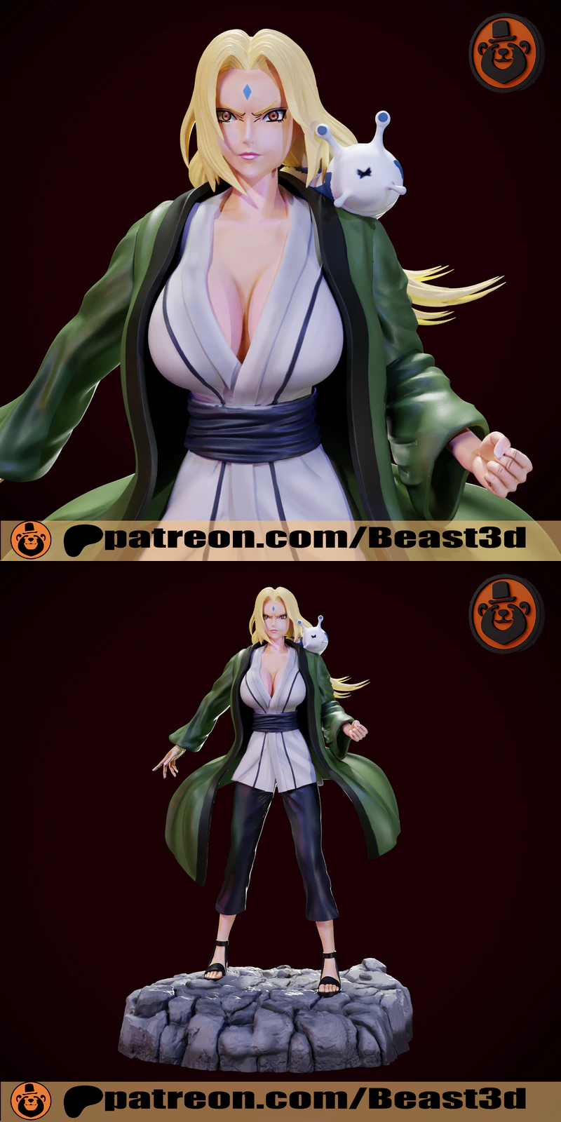 Tsunade Naruto 3D Printable STL File STL model for 3D printing