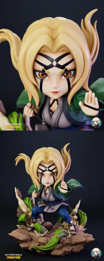 Tsunade Senju STL model for 3D printing