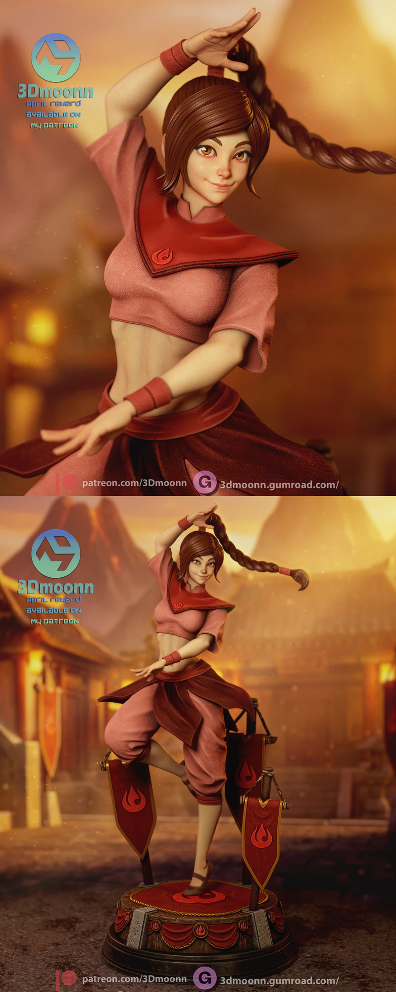 Ty Lee – Avatar the Last Airbender STL model for 3D printing