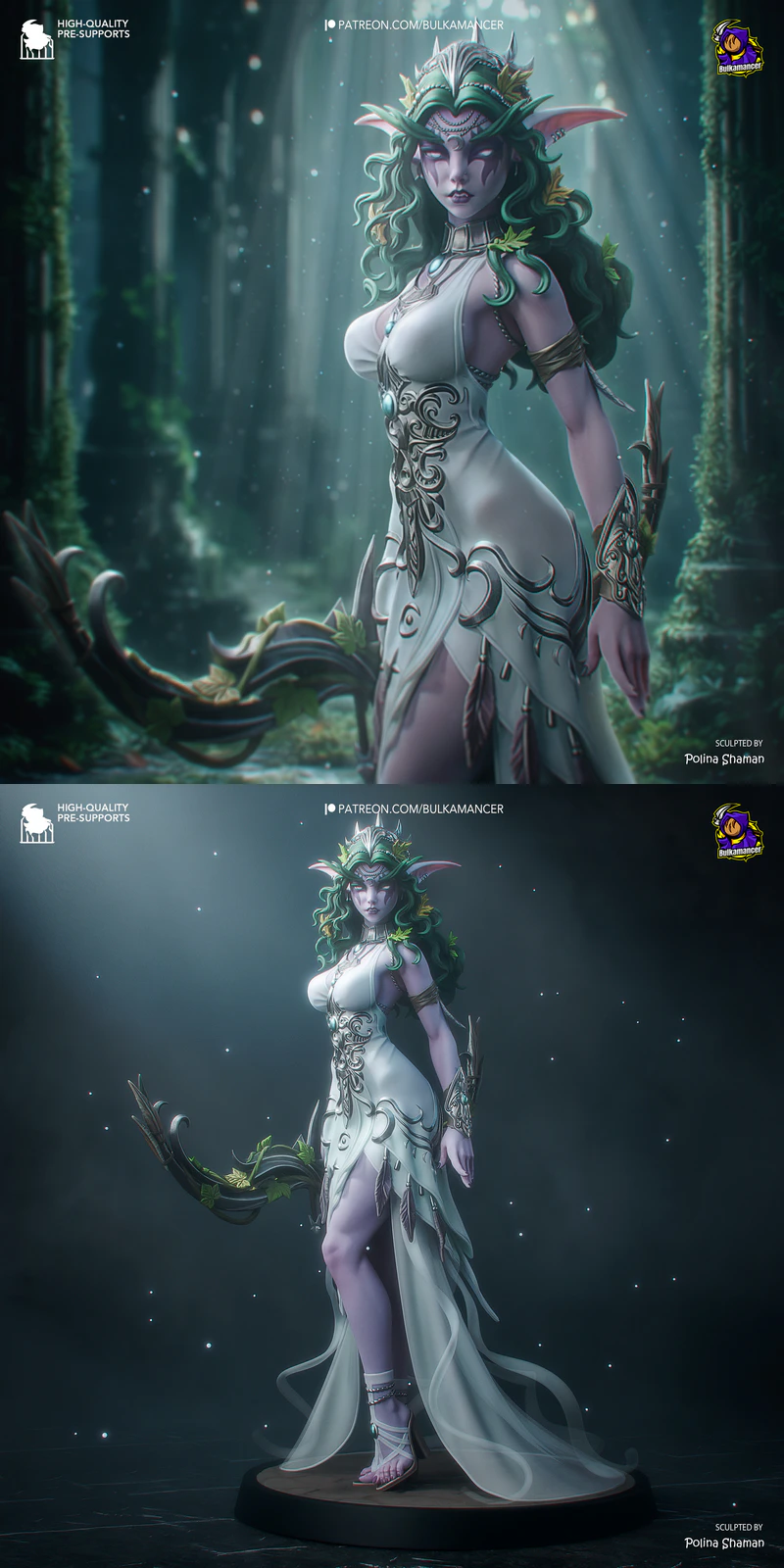 Tyrande Whisperwind – World of Warcraft STL model for 3D printing