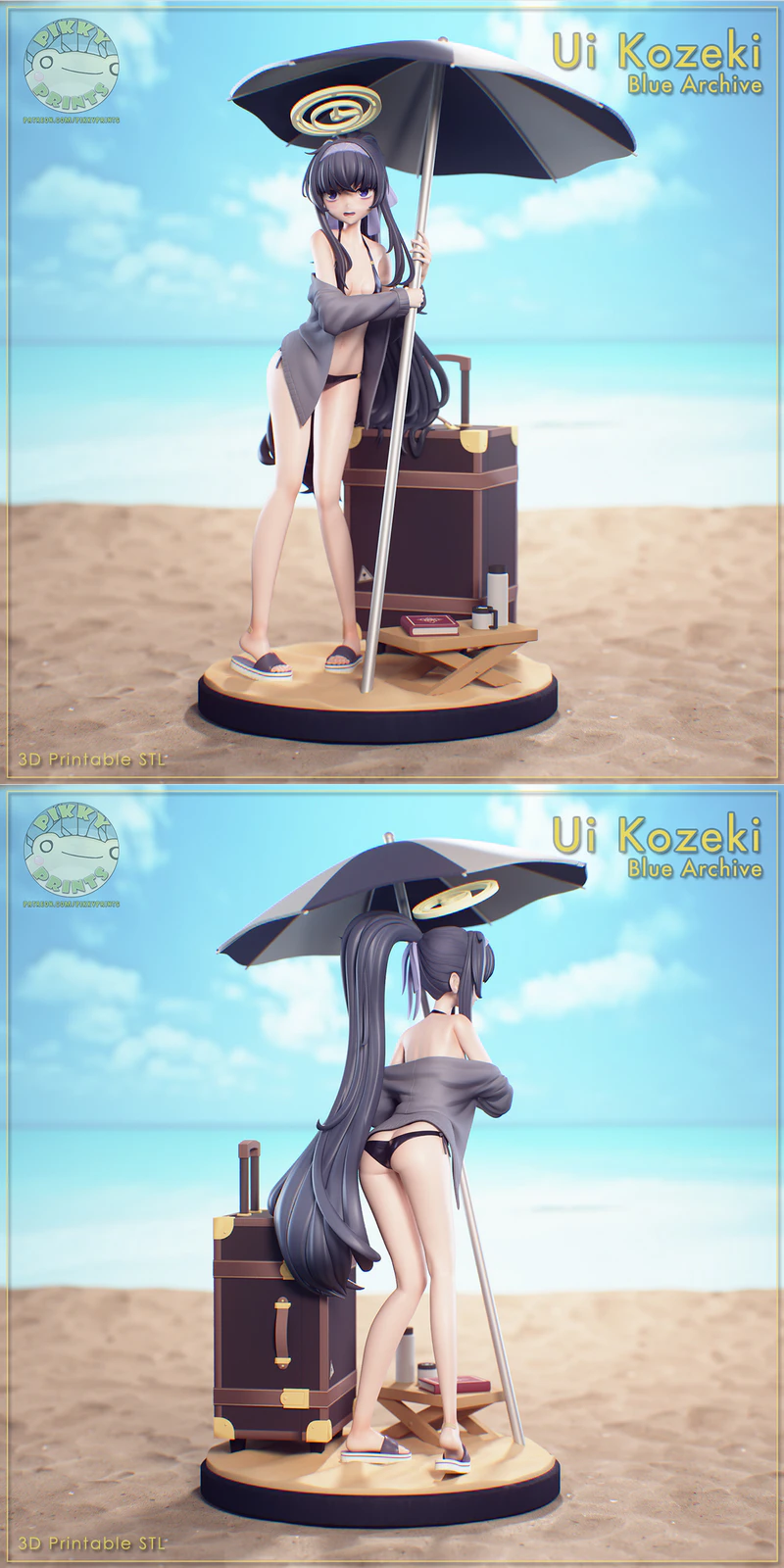 Ui Kozeki Summer Swimsuit STL 3D Printable Figure STL model for 3D printing