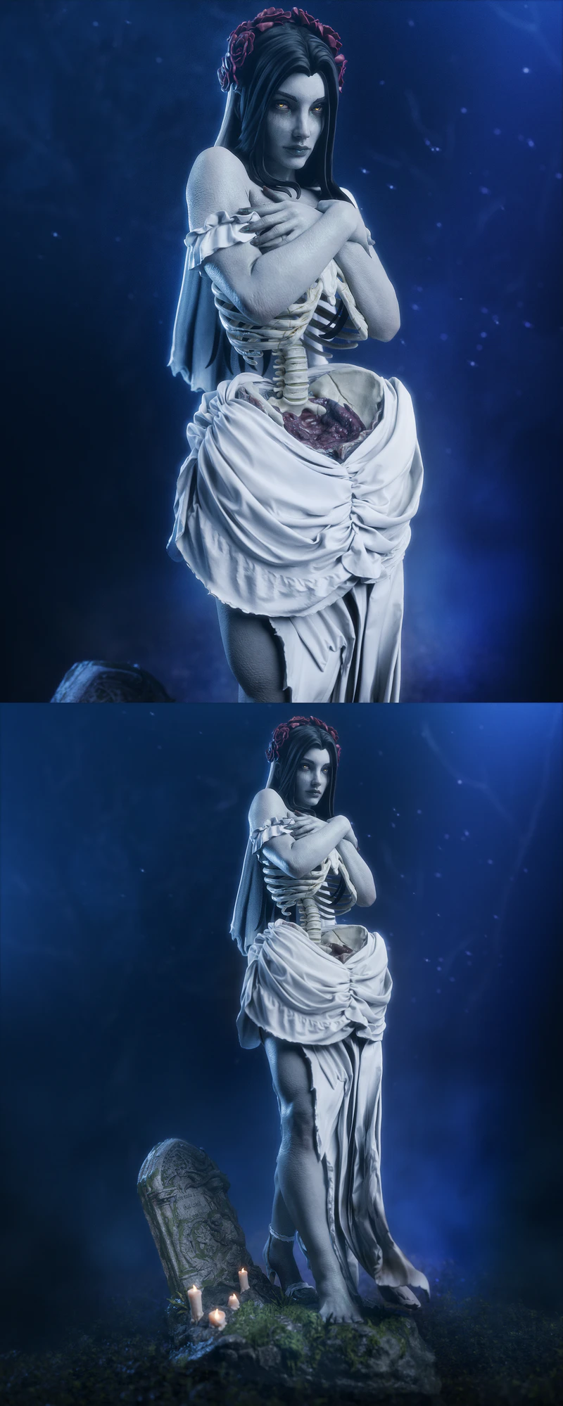 Undead Bride STL Figure for 3D Printing STL model for 3D printing