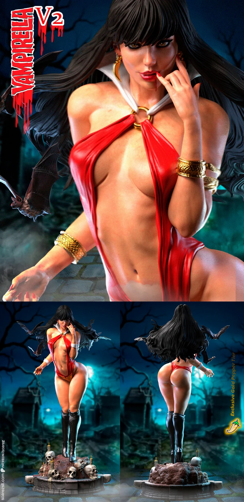 VAMPIRELLA STL model for 3D printing