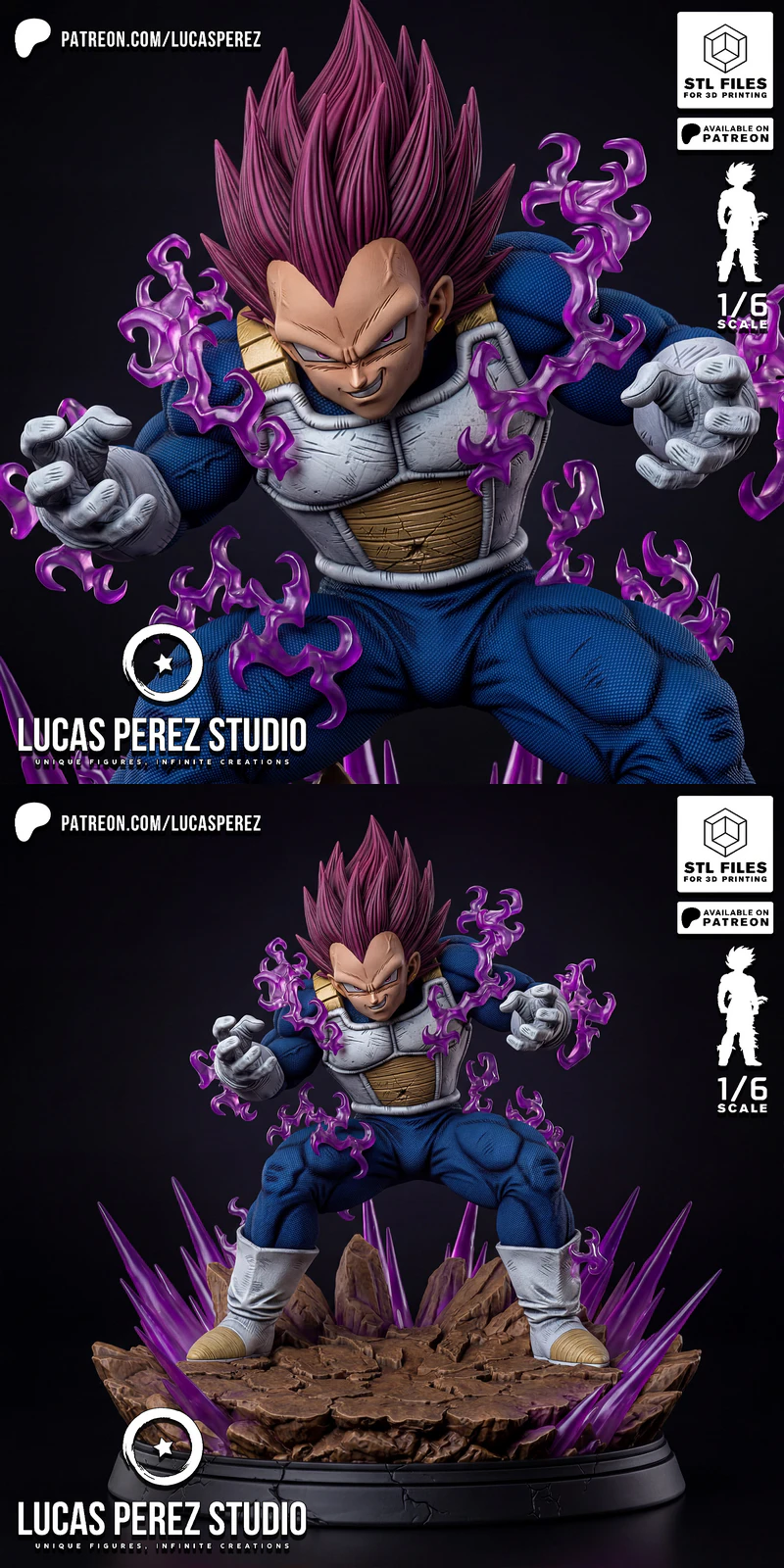VEGETA ULTRA EGO – Dragon Ball Z STL model for 3D printing