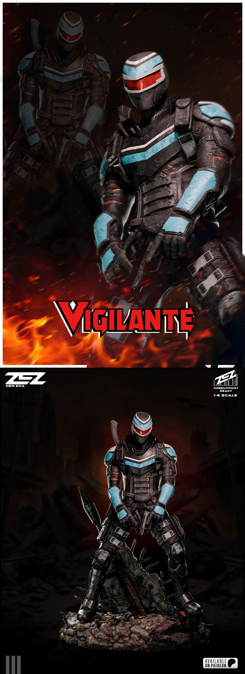 VIGILANTE STL model for 3D printing
