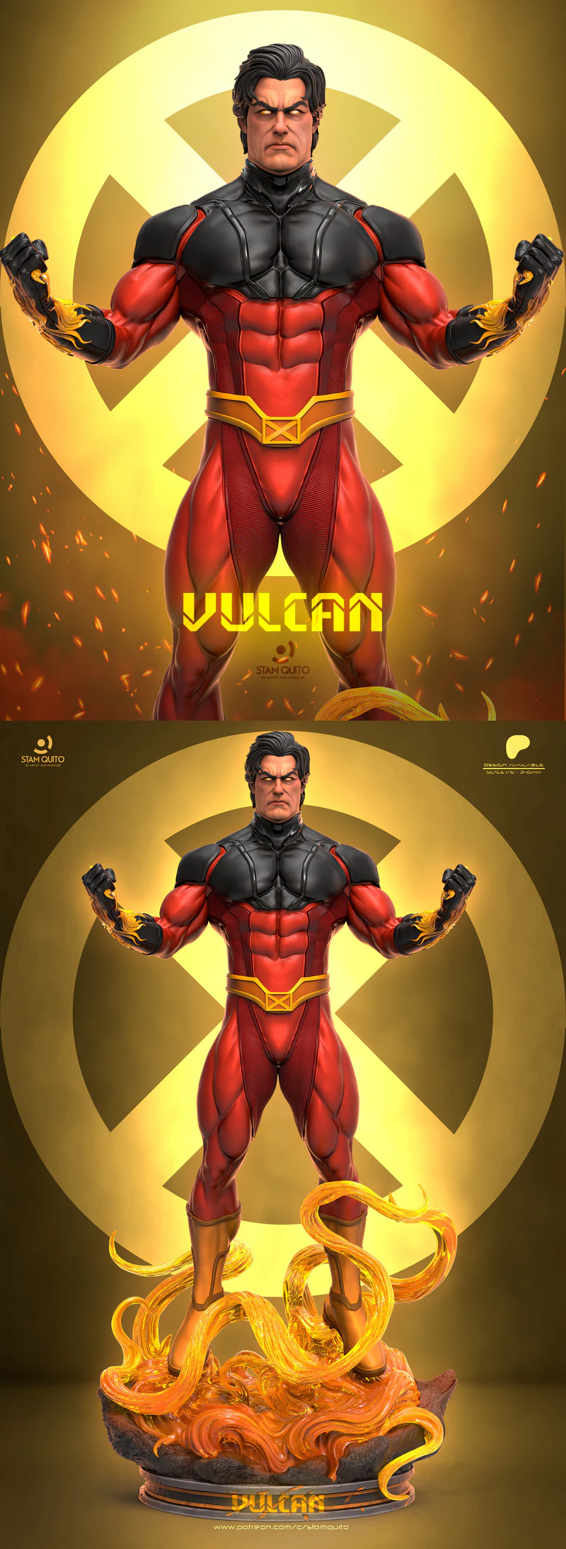 VULCAN STL model for 3D printing