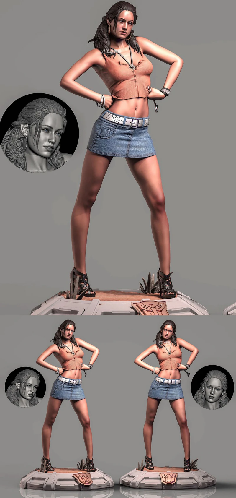 Mikaela – Megan Fox – Transformers 3D Printable STL STL model for 3D printing
