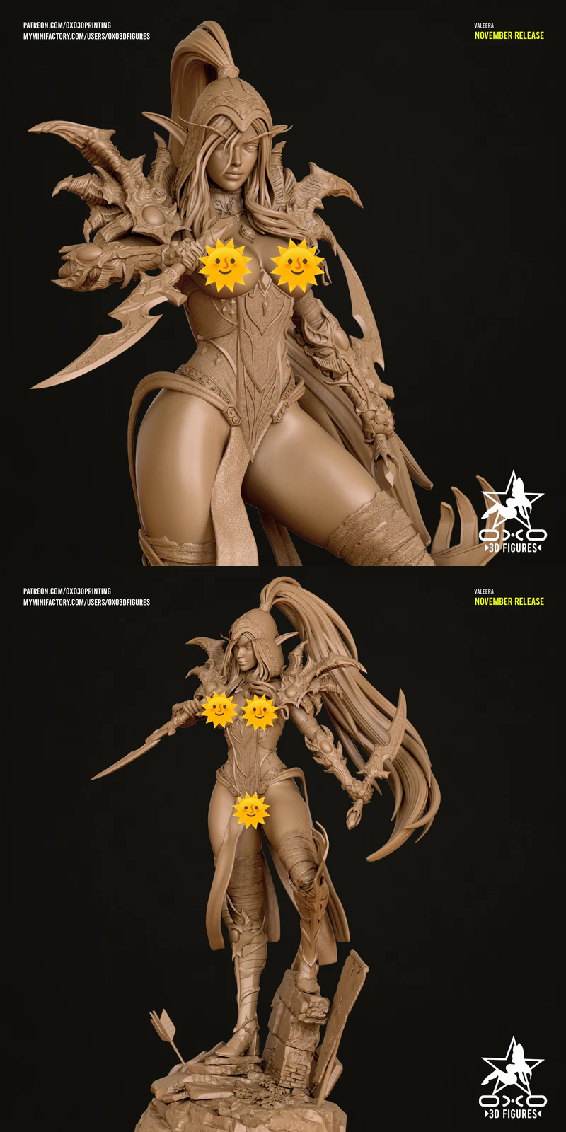 Valeera Sanguinar WOW Extra STL Figure STL model for 3D printing