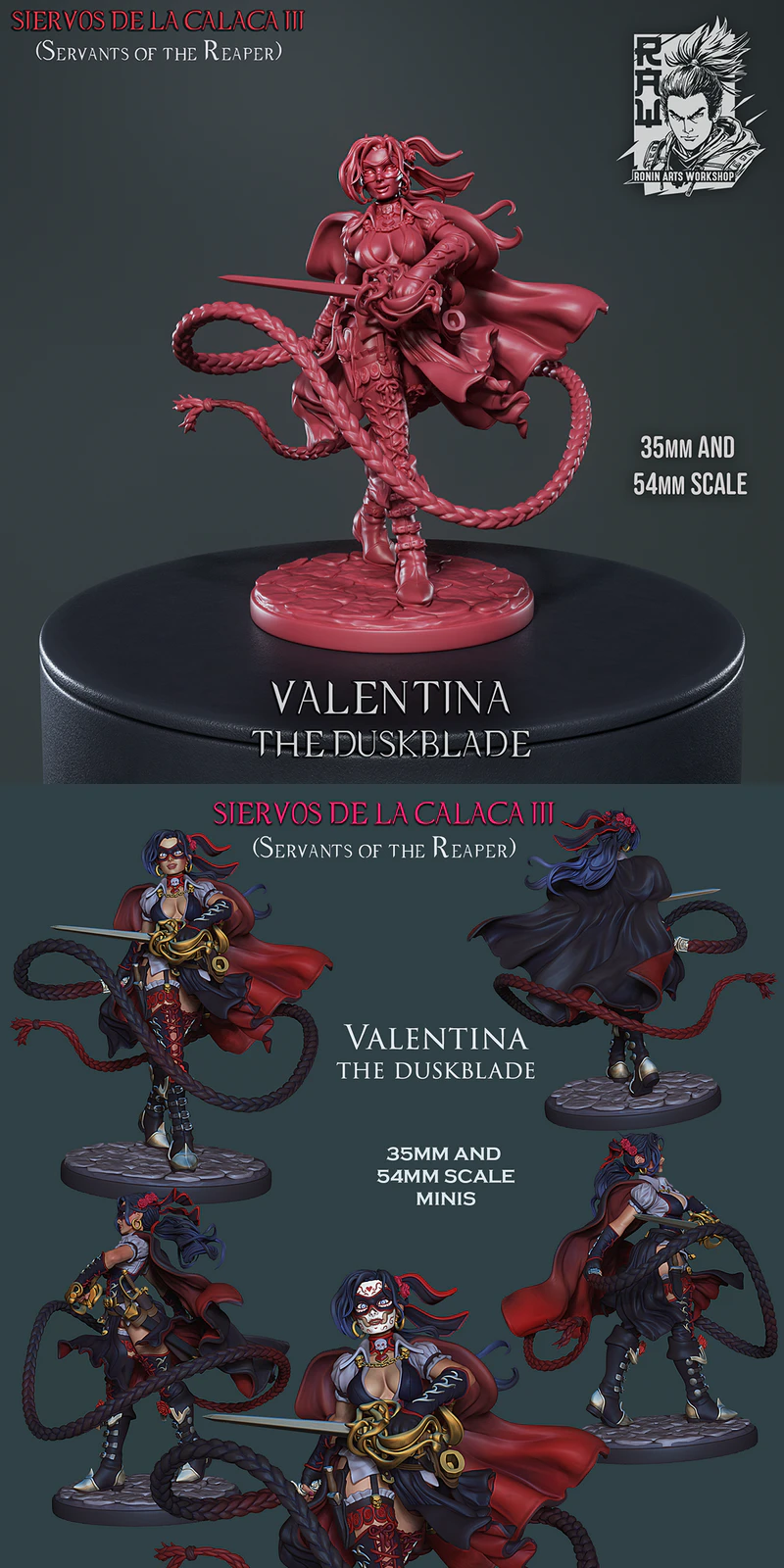 Valentina Duskblade 3D Printable Miniature STL File STL model for 3D printing