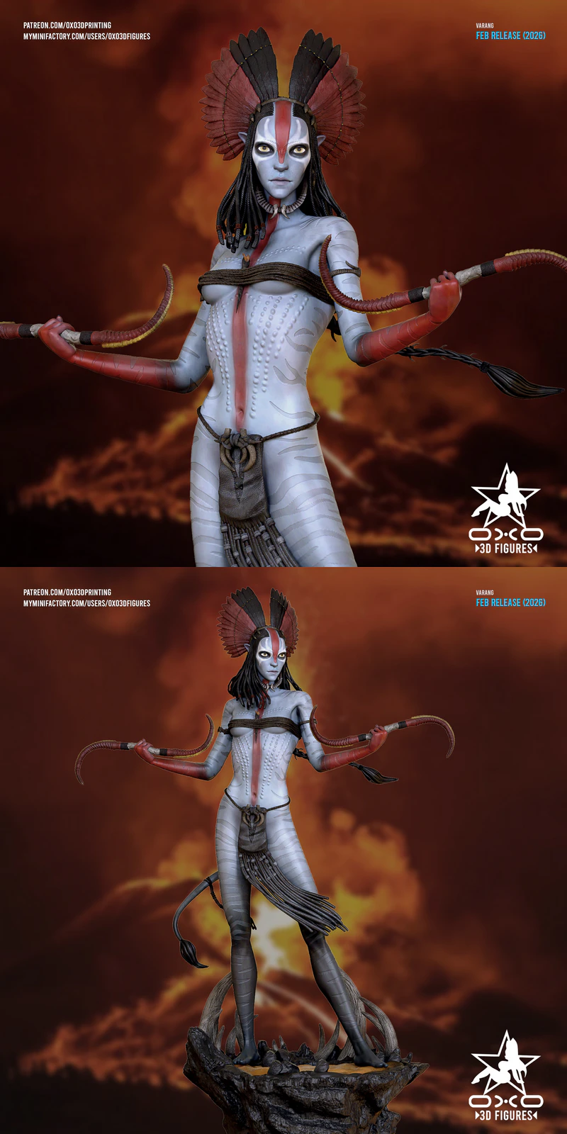 Varang Avatar Fire and Ash 3D Printable STL Figure STL model for 3D printing
