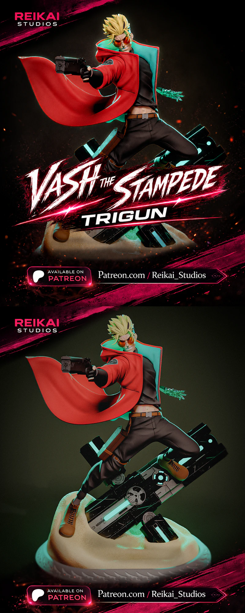 Vash the Stamped STL model for 3D printing