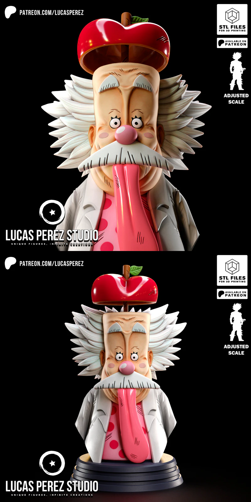 Vega Punk Pirate Bust STL File for 3D Printing STL model for 3D printing
