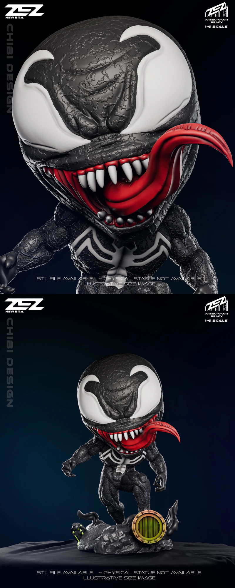 Venom Chibi 3D Printable STL Model STL model for 3D printing