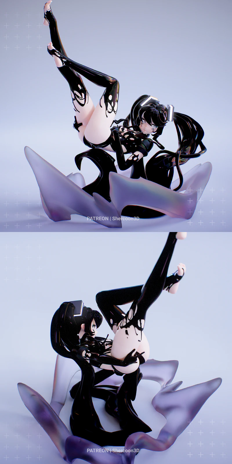 Venom Miku STL File for 3D Printer STL model for 3D printing