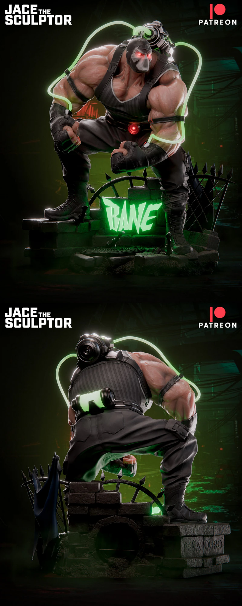 Bane statue STL File for 3D Printing STL model for 3D printing