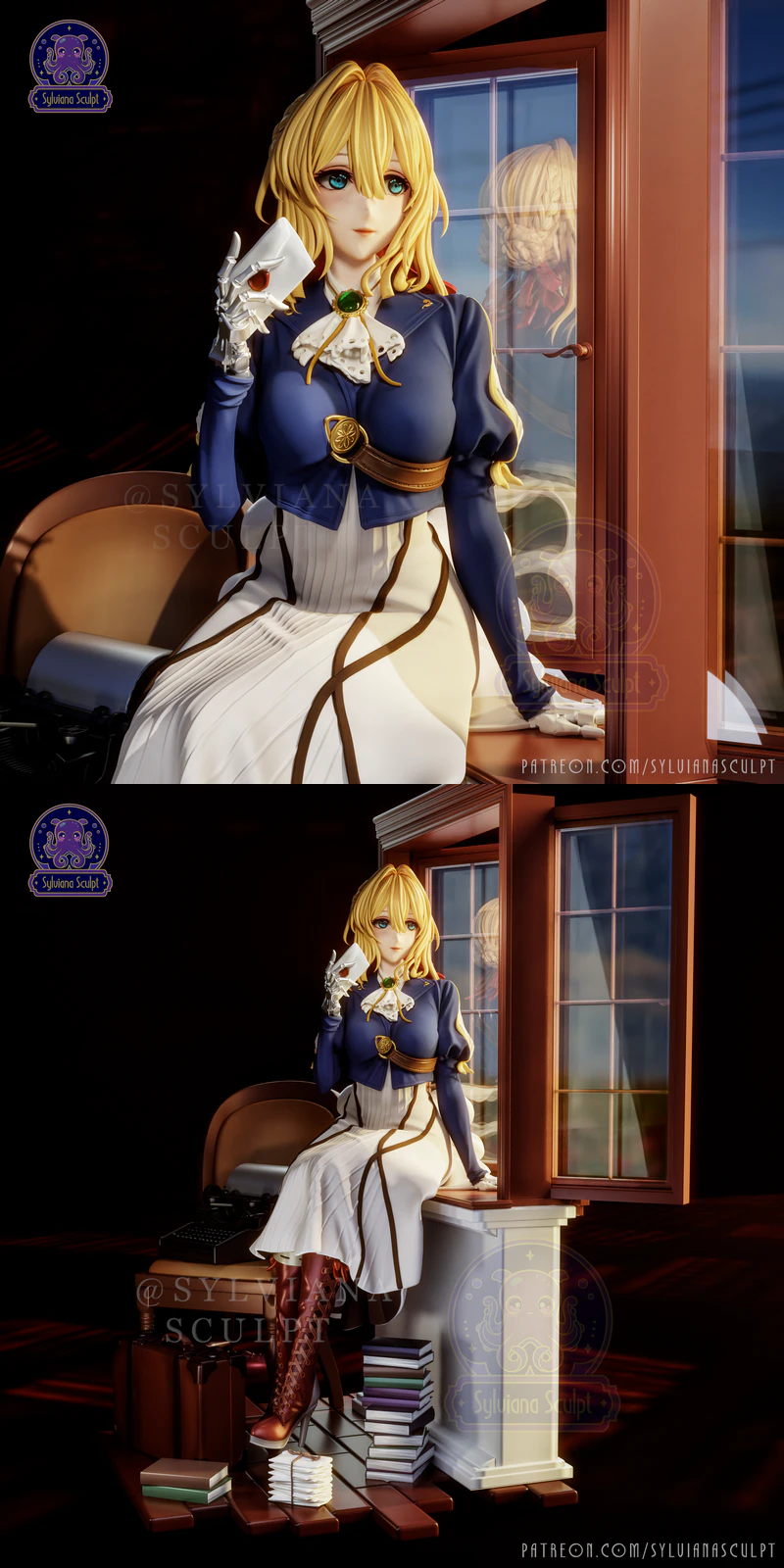 Violet Evergarden STL File for 3D Printer – Figure Model STL model for 3D printing