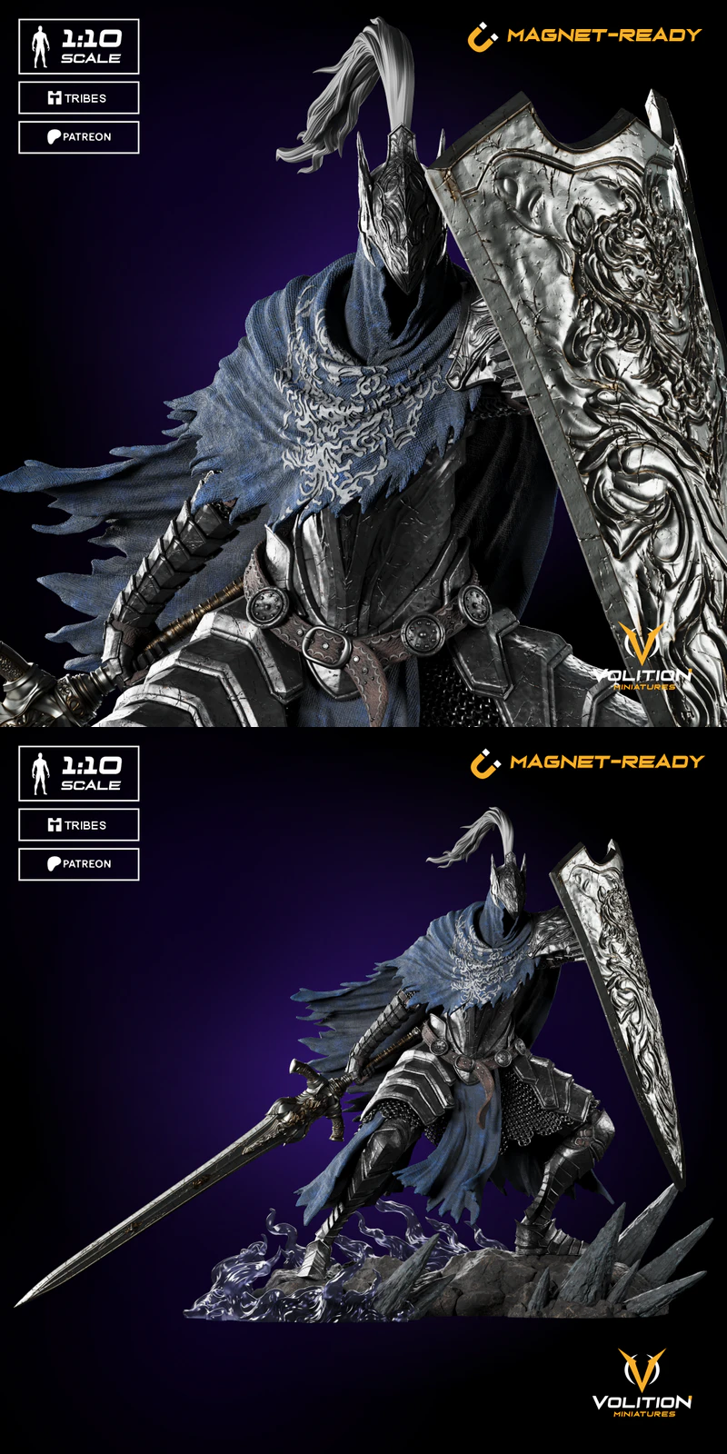 Artorias Dark Souls 3D Printable Miniature STL File STL model for 3D printing