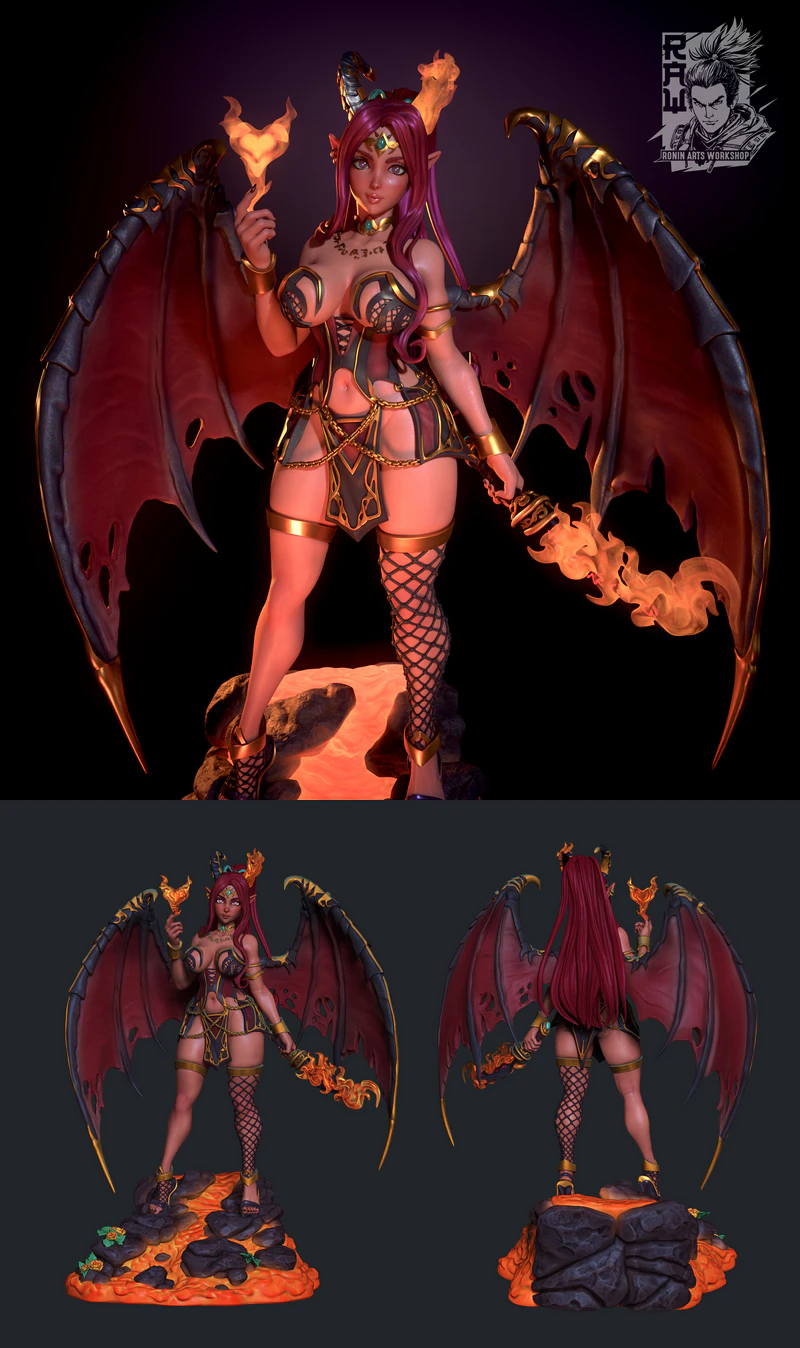 Voxlyn Bliss STL File for 3D Printing – Fantasy Figure Miniature STL model for 3D printing