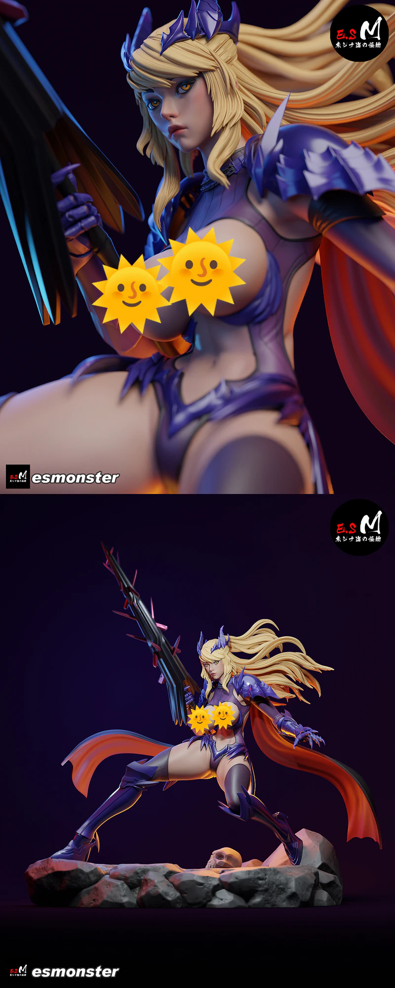 Dark Knight Queen – Fantasy Armor STL model for 3D printing