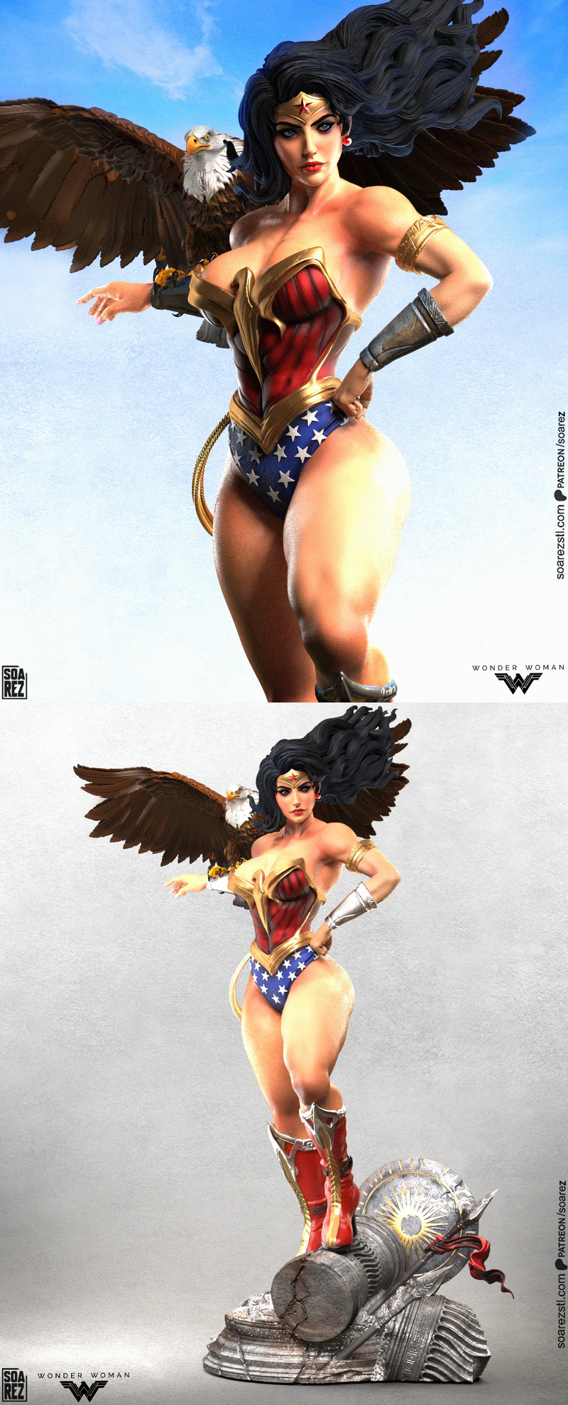 WONDER WOMAN STL model for 3D printing