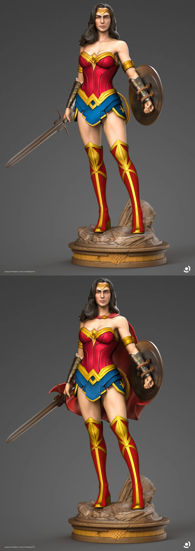 Wonder Woman Miniature STL File for 3D Printing STL model for 3D printing