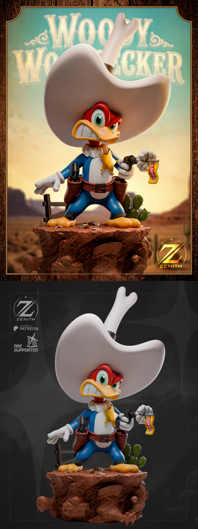 WOODY WOODPECKER STL model for 3D printing