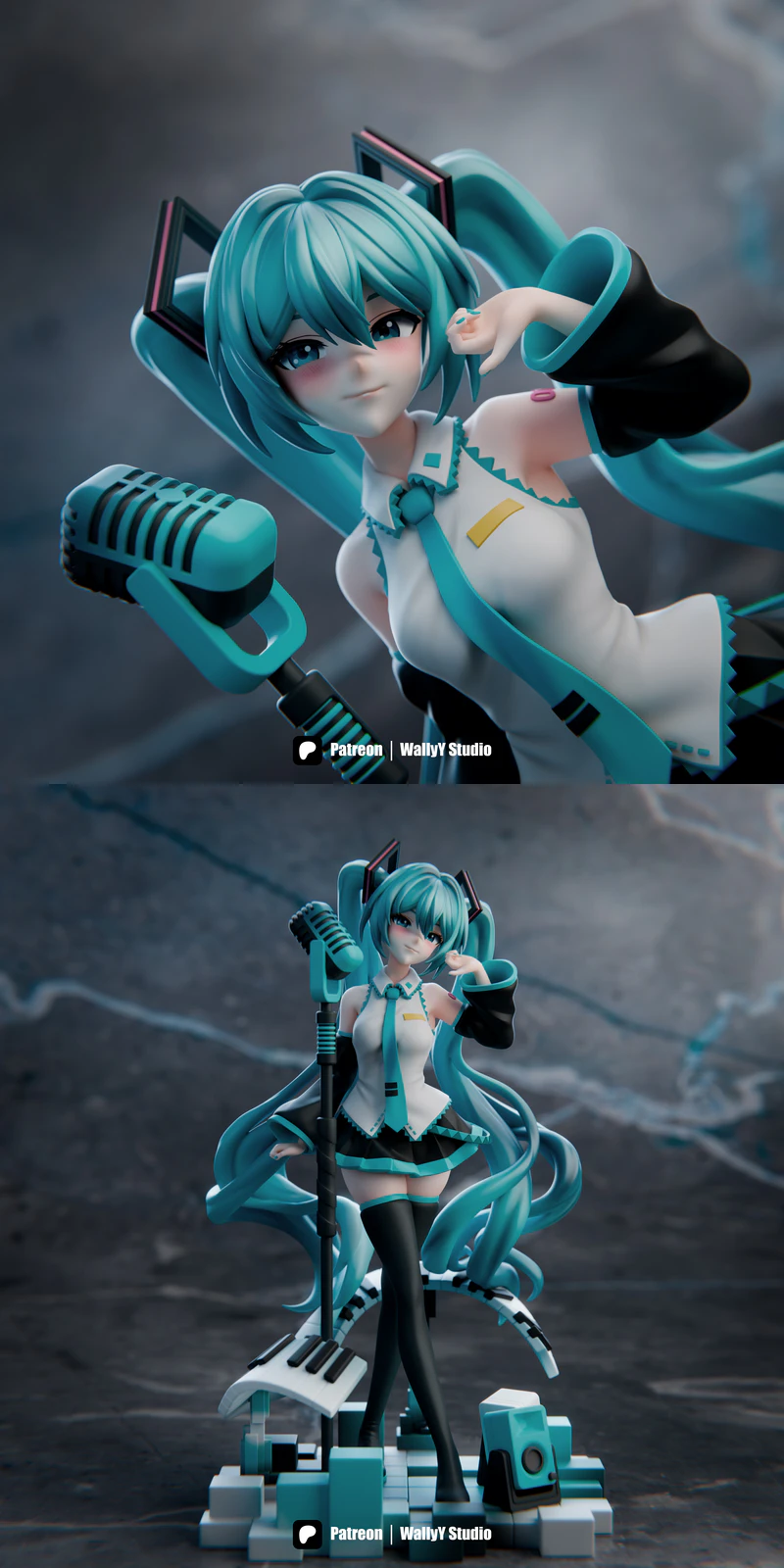 Hatsune Miku STL model for 3D printing