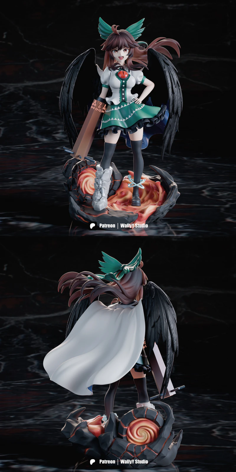 Utsuho Reiuji STL model for 3D printing