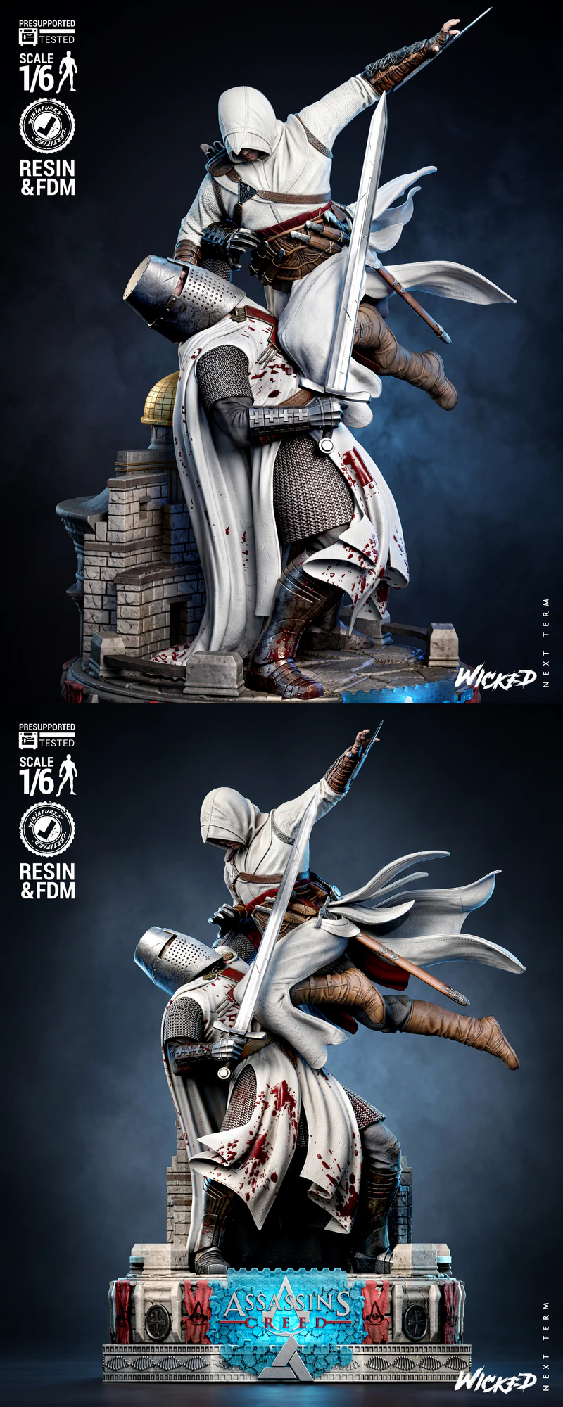 Assassins Creed Diorama STL model for 3D printing