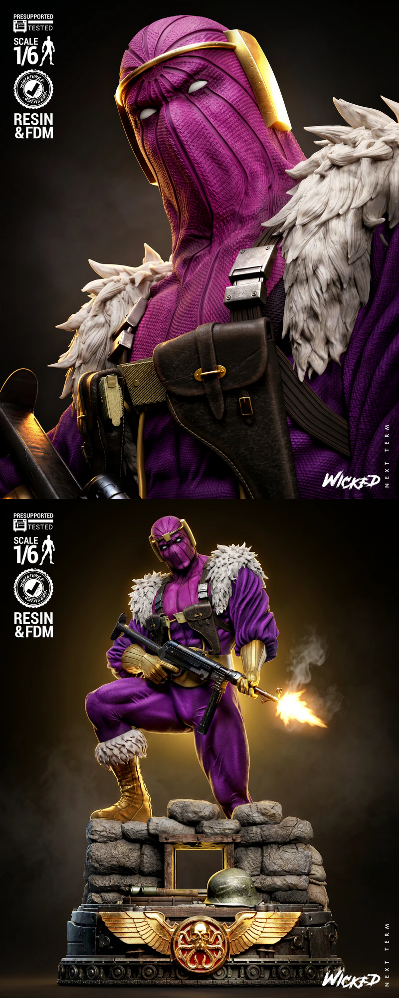 Baron Zemo Sculpture STL model for 3D printing
