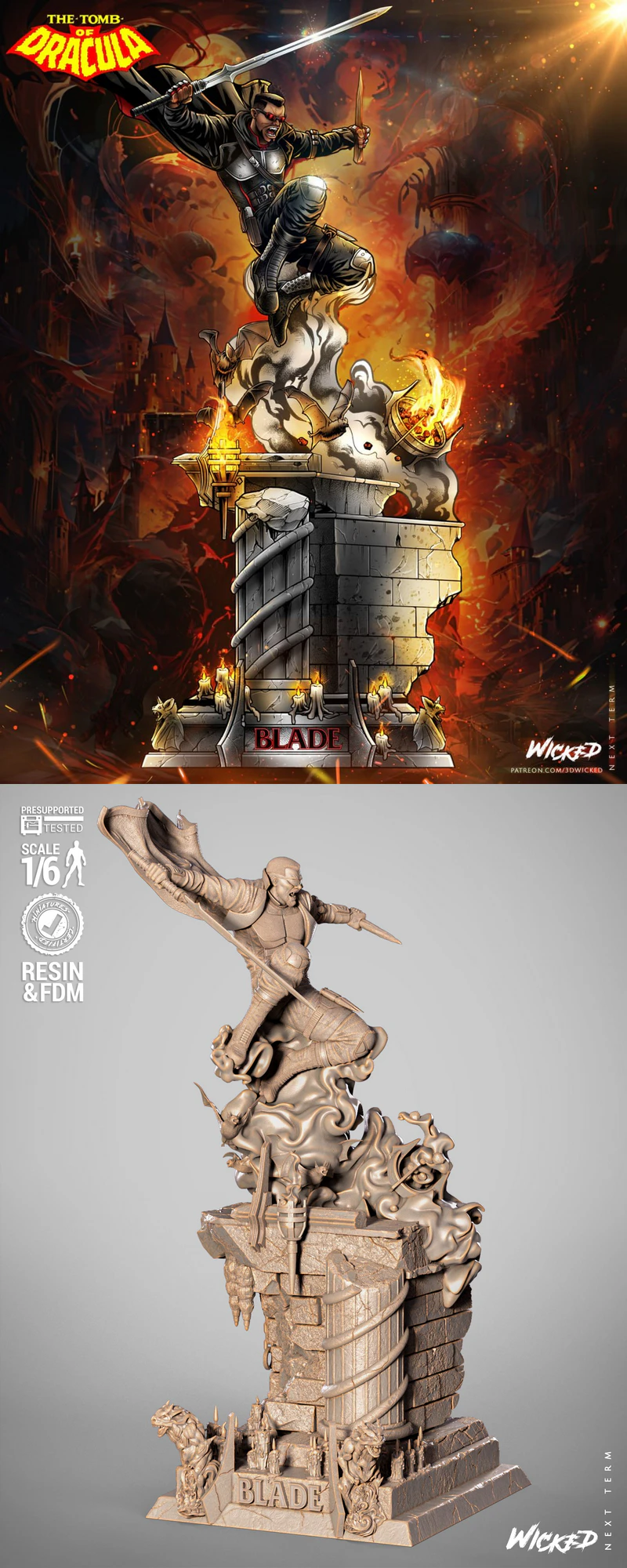 Blade Sculpture STL File for 3D Printing STL model for 3D printing