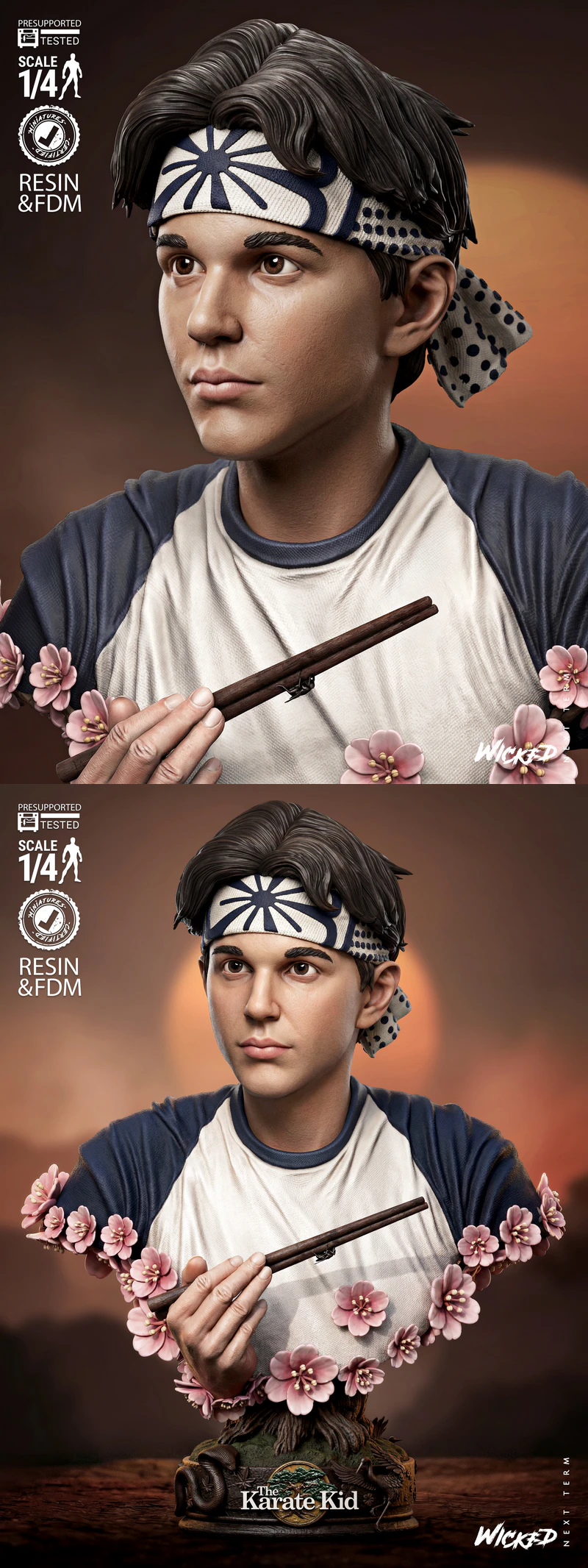 Daniel Larusso 3D Printable Bust STL Model STL model for 3D printing