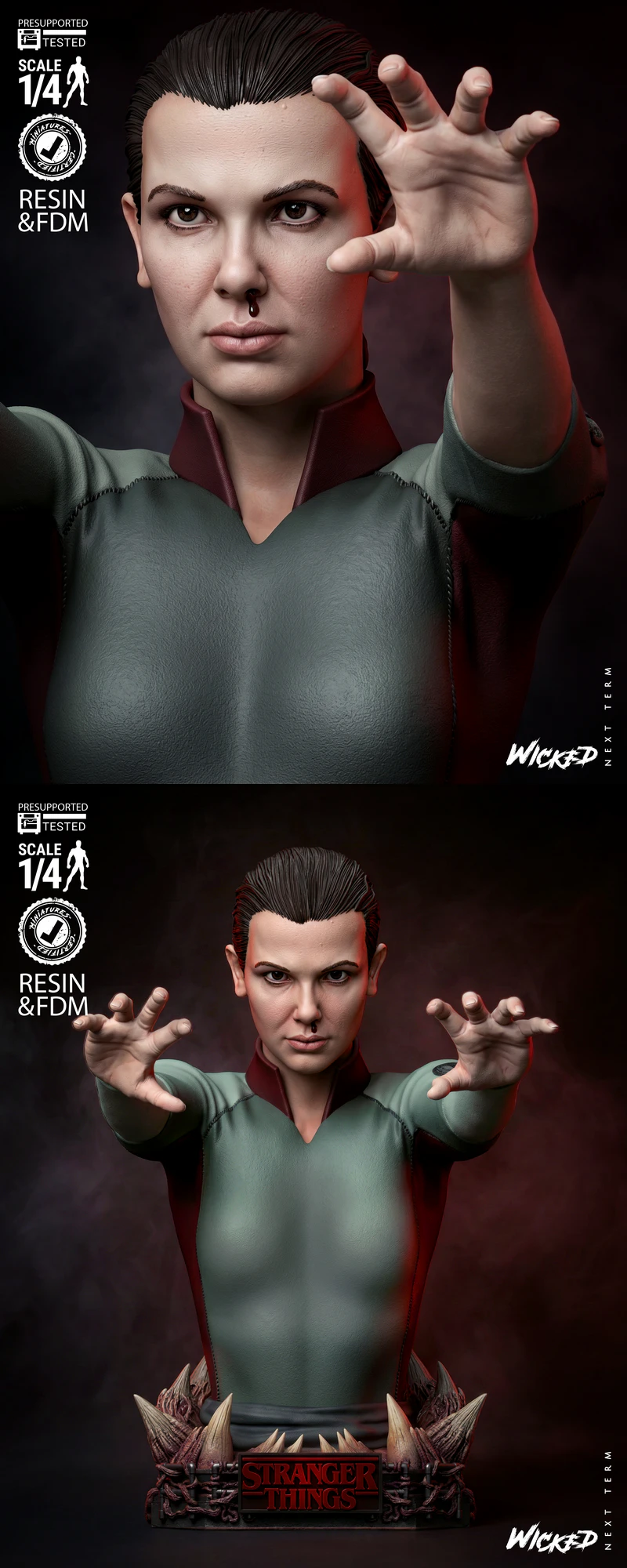 Eleven Bust STL model for 3D printing