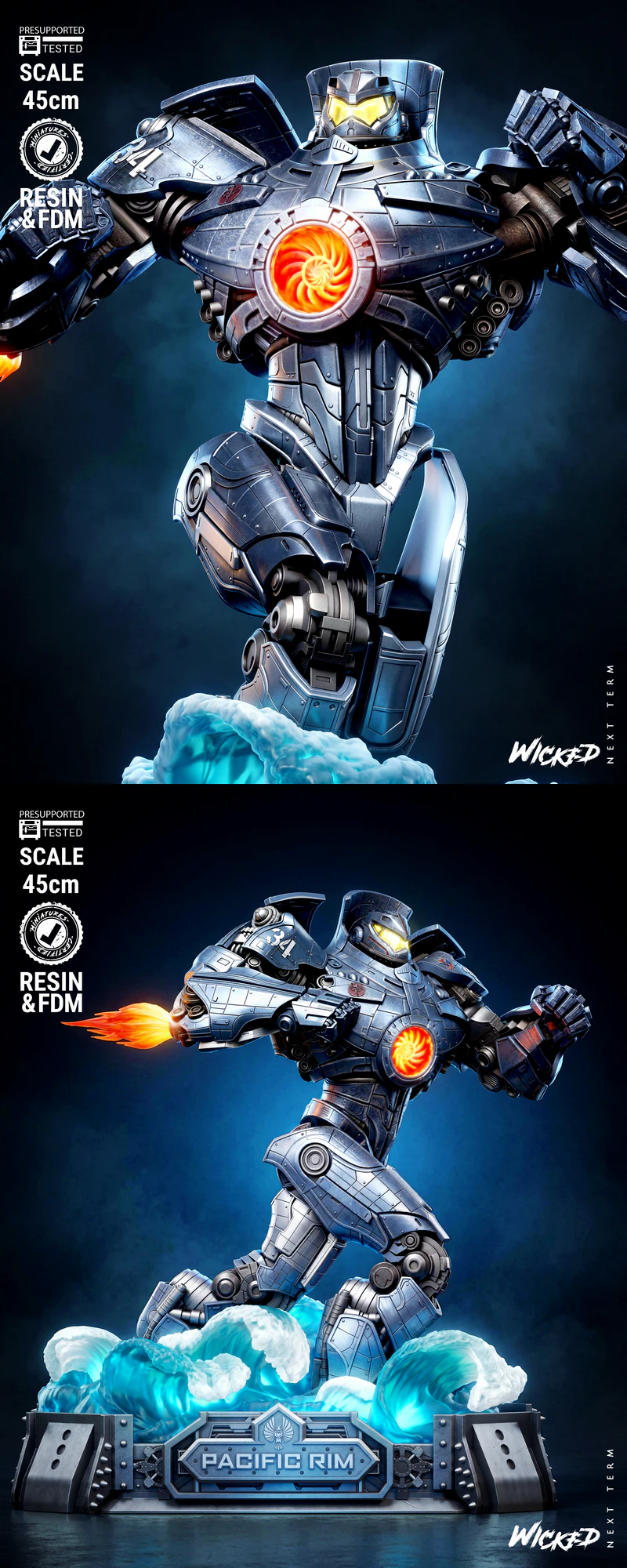 Gipsy Danger Sculpture STL model for 3D printing