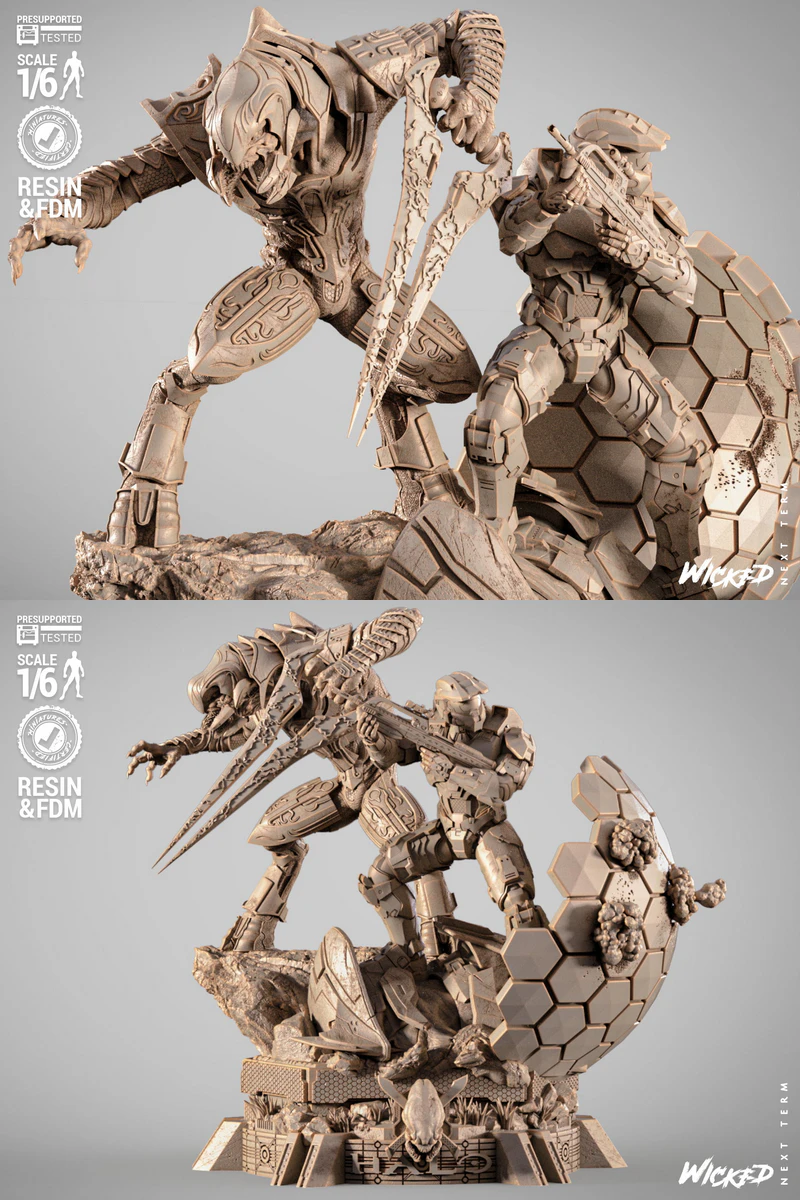 Halo Diorama 3D Printable STL Model for 3D Printer STL model for 3D printing