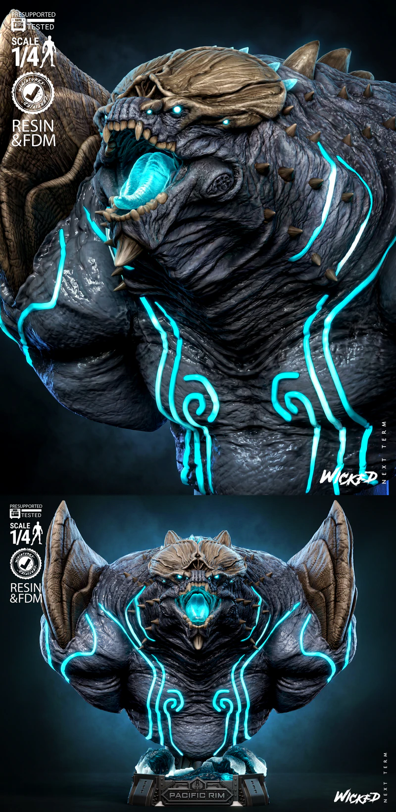 Leatherback Portrait Bust STL model for 3D printing
